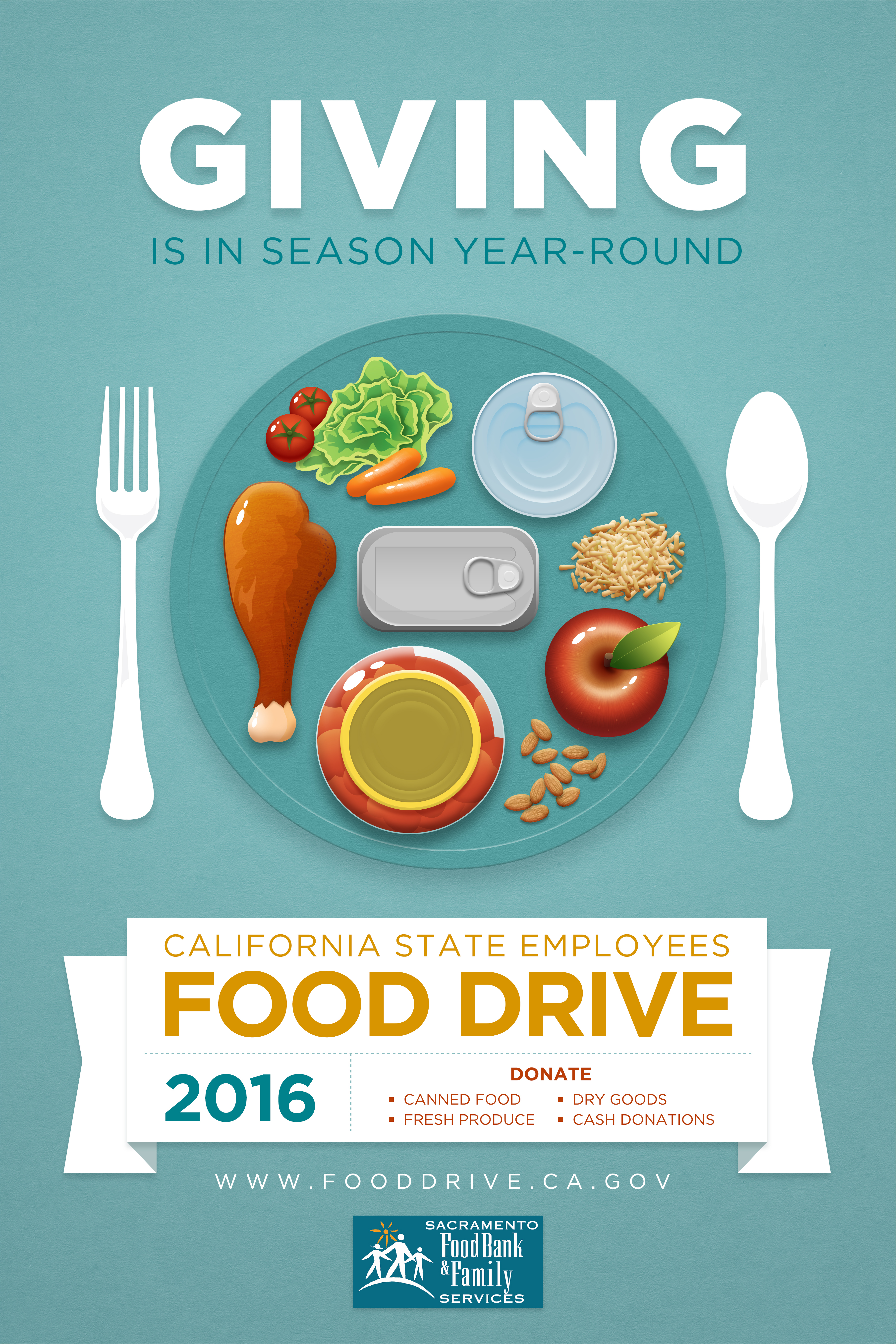 holiday food drive flyer template